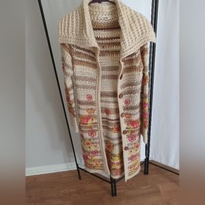 Vintage style embroidered sweater